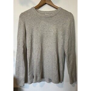 J Crew Factory Light Gray Marled Crew Neck Sweater Size Small